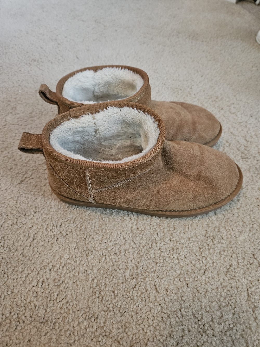 Project Cloud Tan Suede Shearling Lined Ankle Boots Cozy Winter Boots Women 7.5